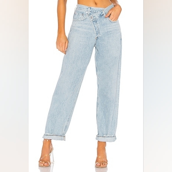 NWT AGOLDE Criss Cross Upsized Jeans Suburbia 24 - Picture 2 of 8
